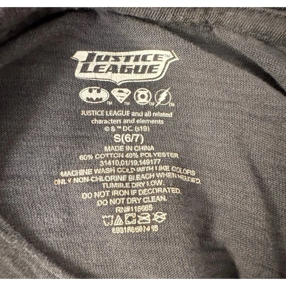 Justice League Lucky Brand Boys Size 7 Gray Tan Black Short Long Sleeve 3pc Lot